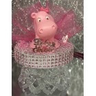 Baby Shower Pink Hippo Girl Cake Topper Centerpiece